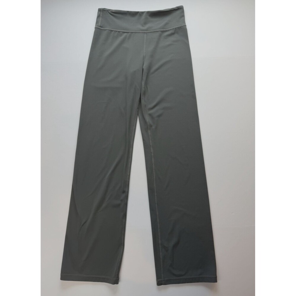 Athleta Women's Yoga Pants Gray Straight Leg Stretch Lycra